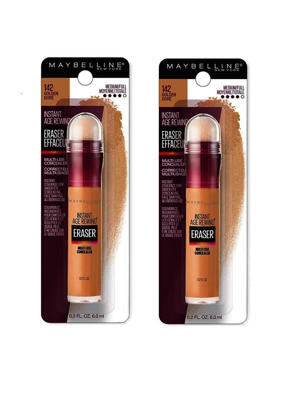 Maybelline New York Concealer Instant Age Rewind, Golden, 6 Milliliters (Pack...